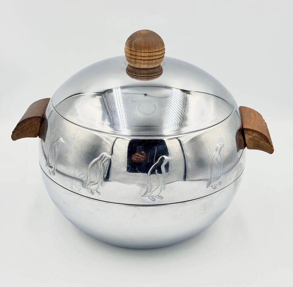 Vintage West Bend Aluminum Co. West Bend Penguin Hot & Cold Server / Ice Bucket
